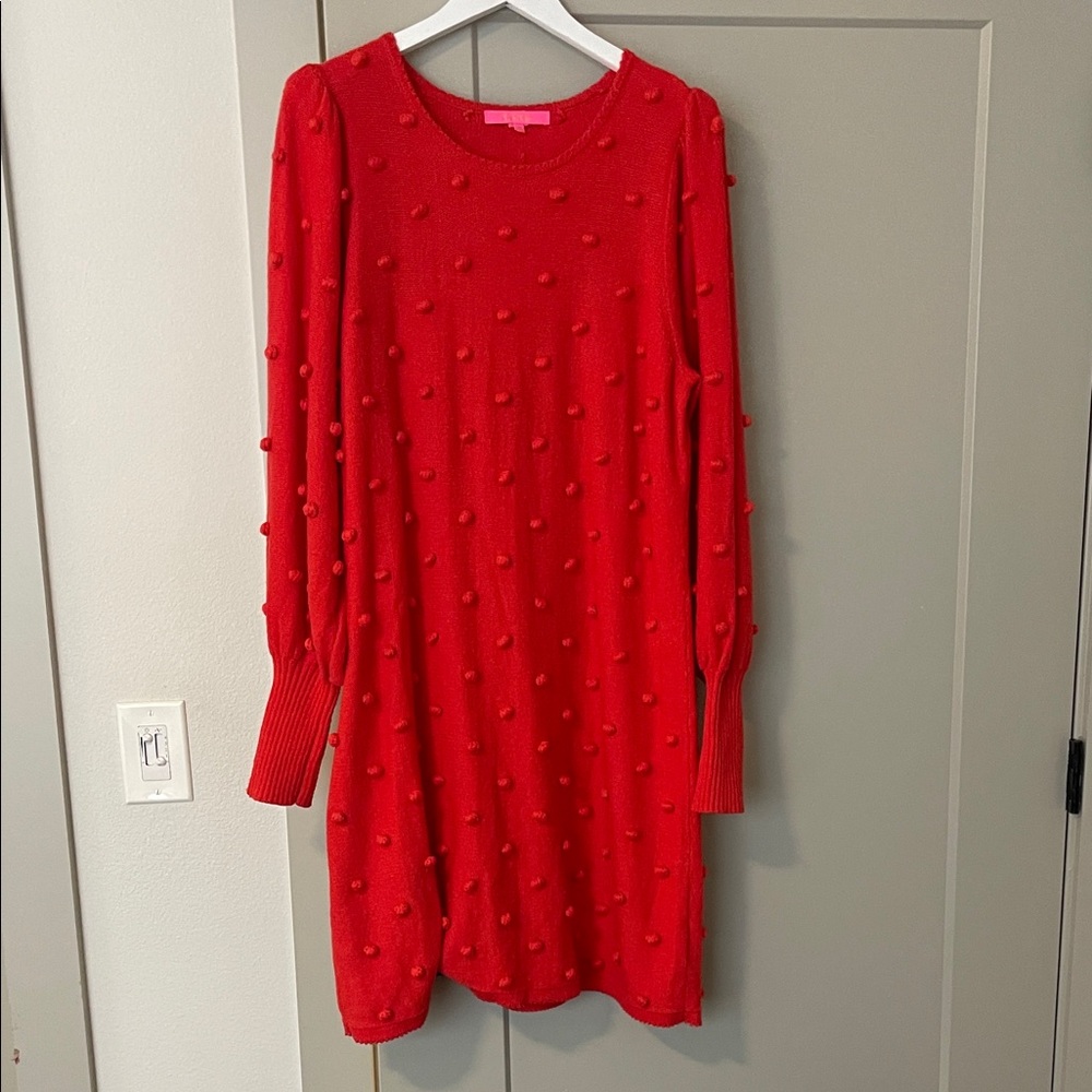 Lilly Pulitzer - Red Textured Knit Dress